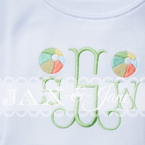 Beach Ball Mini Fill Embroidery Design, summer embroidery, beach embroidery, Mini Fill Beach Ball Embroidery Design