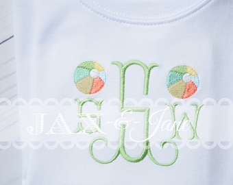 Beach Ball Mini Fill Embroidery Design (Digital Download)