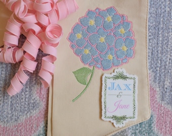 Hydrangea Flower Sketch Embroidery Design (Digital Download)