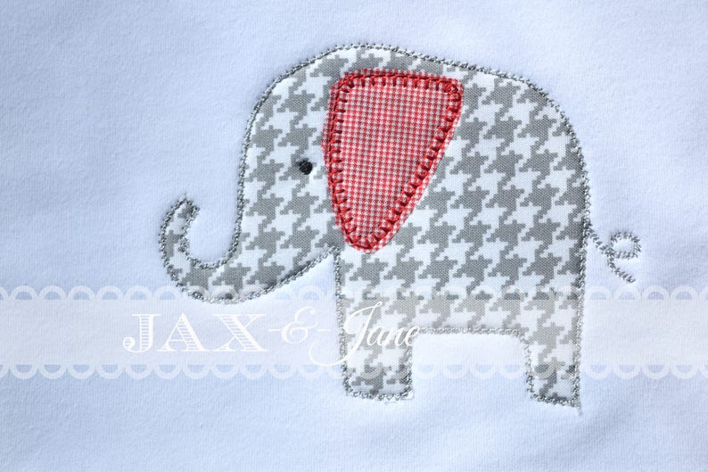 Vintage Stitch/blanket Stitch Baby Elephant Applique Elephant Etsy