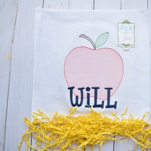 Sketch Apple 6x6 Embroidery Design, Sketch Apple Embroidery, Apple Embroidery Design, Sketch Apple Design, Back to School Embroidery