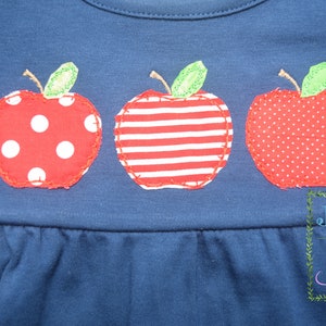 Apple Applique Design, Machine Embroidery Apple Applique Design, Back to School Apple Applique Design, Easy Apple Applique Design