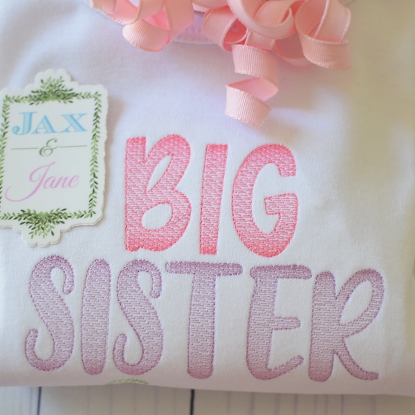 Big Sister Embroidery Design, Big Sister Sketch Embroidery Design, Big Sister Embroidery, Big Sister Sketch machine Embroidery Design, Sis