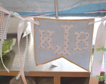 Pennant Banner Applique Machine Design (Digital Download)