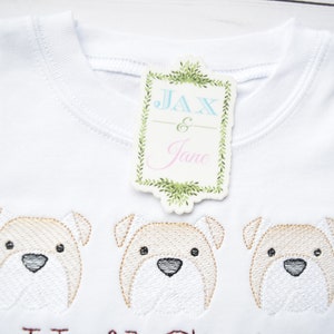 Bulldog Trio Quick Stich Embroidery, Bulldog Embroidery Design, Bulldogs Embroidery, Sketch Bulldog Embroidery, Bulldog Face Embroidery