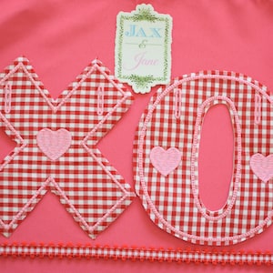 Valentines xo Applique Design, ITH XO applique Design, ith xo applique for banner, banner xo ith applique, Valentine's Day xo with Hearts