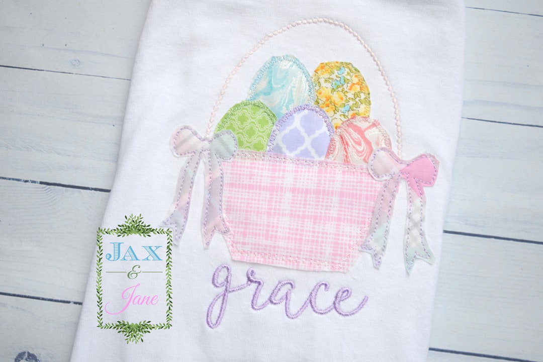 Easter Basket Applique Design, Easter Basket Applique, Easter Applique