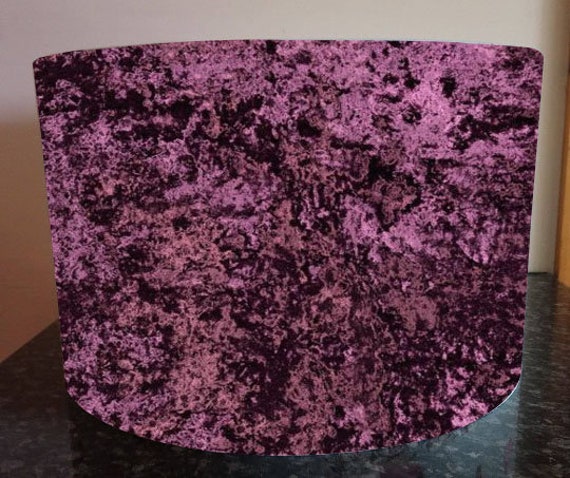 Lampshade Handmade Light Shade Crushed Velvet Purple For Floor Lamp For Ceiling Lamp Pendant Lampshades Drum
