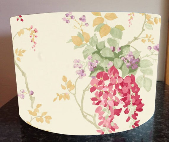 Laura Ashley Lampshade Handmade Light Shade Wisteria Cranberry For Floor Lamp For Ceiling Lamp Pendant Lampshades Drum