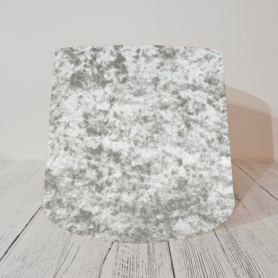 silver crushed velvet bedside lamp