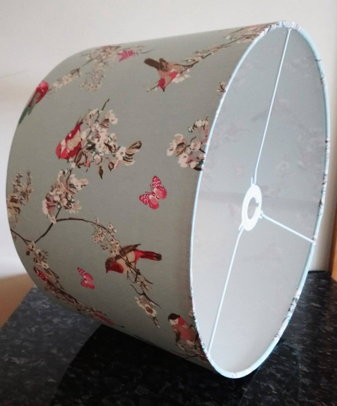 Lampshade Fabric / Handmade Light Shade / Duck Egg Blue / for Etsy UK