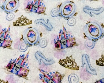Limited! Disney Cinderella Face Masks. Cotton Fabric, Nose wire, Washable, reversible