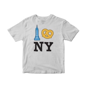 Ich liebe NY Grafik Kleinkind T-shirt, Brezel, Empire State Building