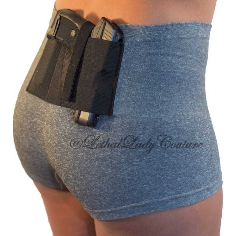 Women's Concealed Carry Gray Boy Shorts with Gun Holster Etsy