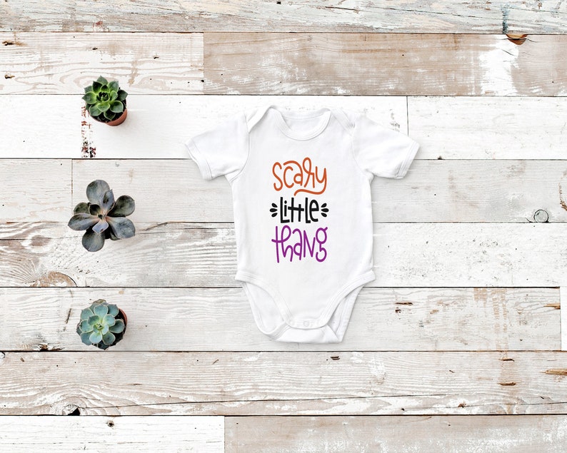 Scary little thang Halloween baby toddler big kid onesie bodysuit shirt