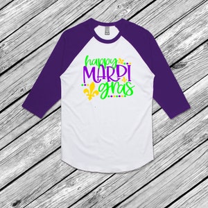 mardi gras raglan shirt