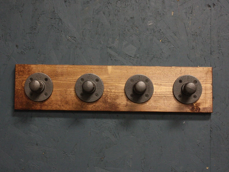 Wall Mount Coat Rack Hook Rustic Industrial Handmade Hooks Bathroom Towel Entryway