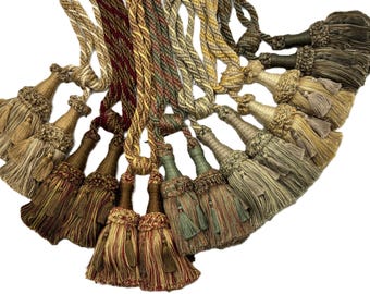 Dekorativ draperigardin 15 cm med tofs - Conso Trims 22962 - Säljs styckvis - 7 färgställningar