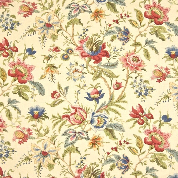 Mill Creek Raymond Waites AMANTEA Cliffside Floral EGGSHELL Home Decor Drapery Curtain Upholstery Pillow Sewing Fabric - Sold by the Yard