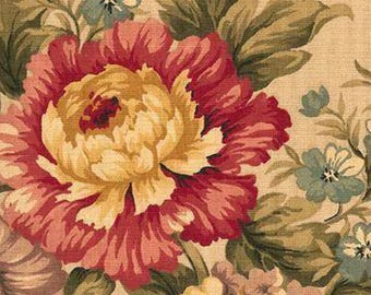 Tela de algodón vintage con estampado floral para cortinas, cojines y tapicería: Mill Creek Antique - cortada a medida