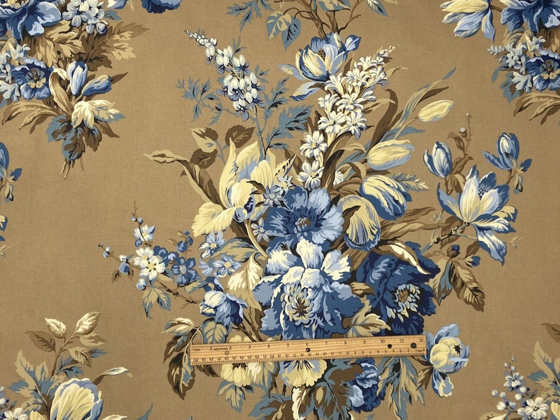 Waverly GRAND ENTRANCE Floral BLUE Jay Home Decor Furniture Etsy Waverly GRAND ENTRANCE Floral BLUE Jay Home Decor Furniture Etsy