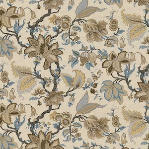 Jacobean bloemen BLUEBELL woondecoratie katoenen gordijnen bekleding kussen restant naaistof - één werf