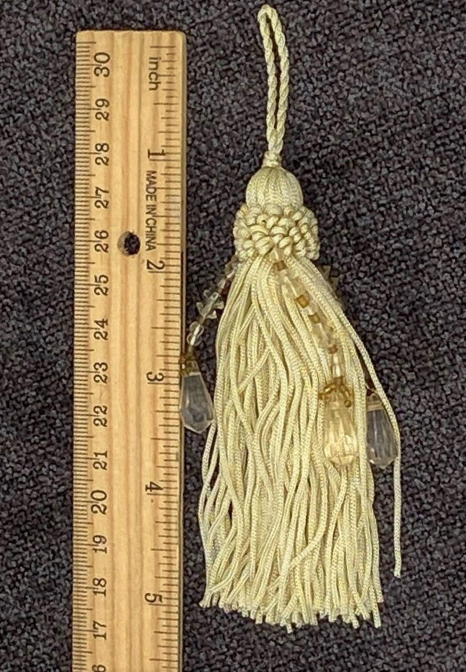 Decorative Key Tassel Beaded Tassel COLOR LINEN Home Decor Etsy