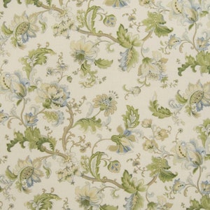 Mill Creek Jacobean Floral PORCELAIN BLUE Home Decor Linen Drapery Pillow Upholstery Sewing Fabric - Sold by the Yard