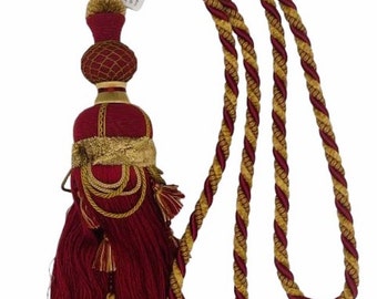 Garnet Red Curtain Ties - Set of 2