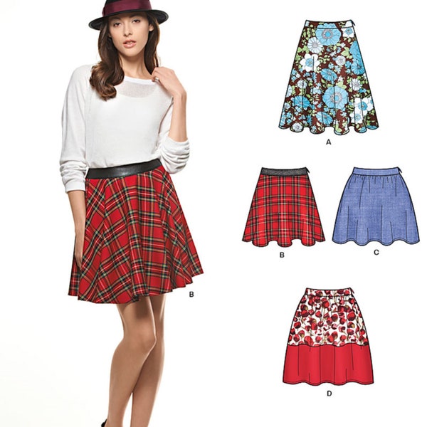 NEW LOOK Simplicity Sewing Pattern S0605 6313, Misses Skater Skirt Mini Skirt, US Size 4-16, Factory Folded Uncut, Direction Insert Included