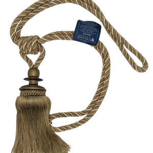 Decorative Drapery Curtain Single Tassel Tieback - Trimland 3382-10 APRICOT GREEN GOLD - Sold by the Piece
