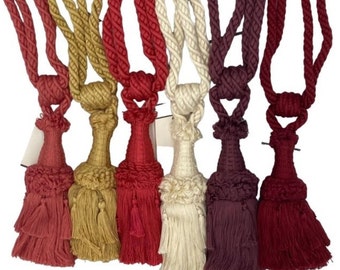 Alzapaños decorativos con borlas para cortinas - Conso Trims 21920 - Variaciones de color - Se vende por pieza