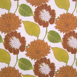 Richloom EMILY Retro Floral RUSSET Home Decor Drapery Upholstery Pillow Sewing Fabric - Sold by the Yard