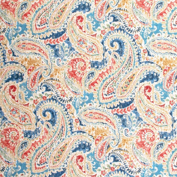 Covington PISCES Paisley MULTI COLOR Cotton Home Decor Drapery Curtain Upholstery Pillow Sewing Fabric - Sold by the Yard