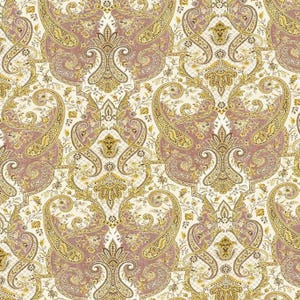 Purple Paisley Cotton Drapery Curtain Upholstery Pillow Fabric: Waverly Lyrical Legend Plum - By the Yard