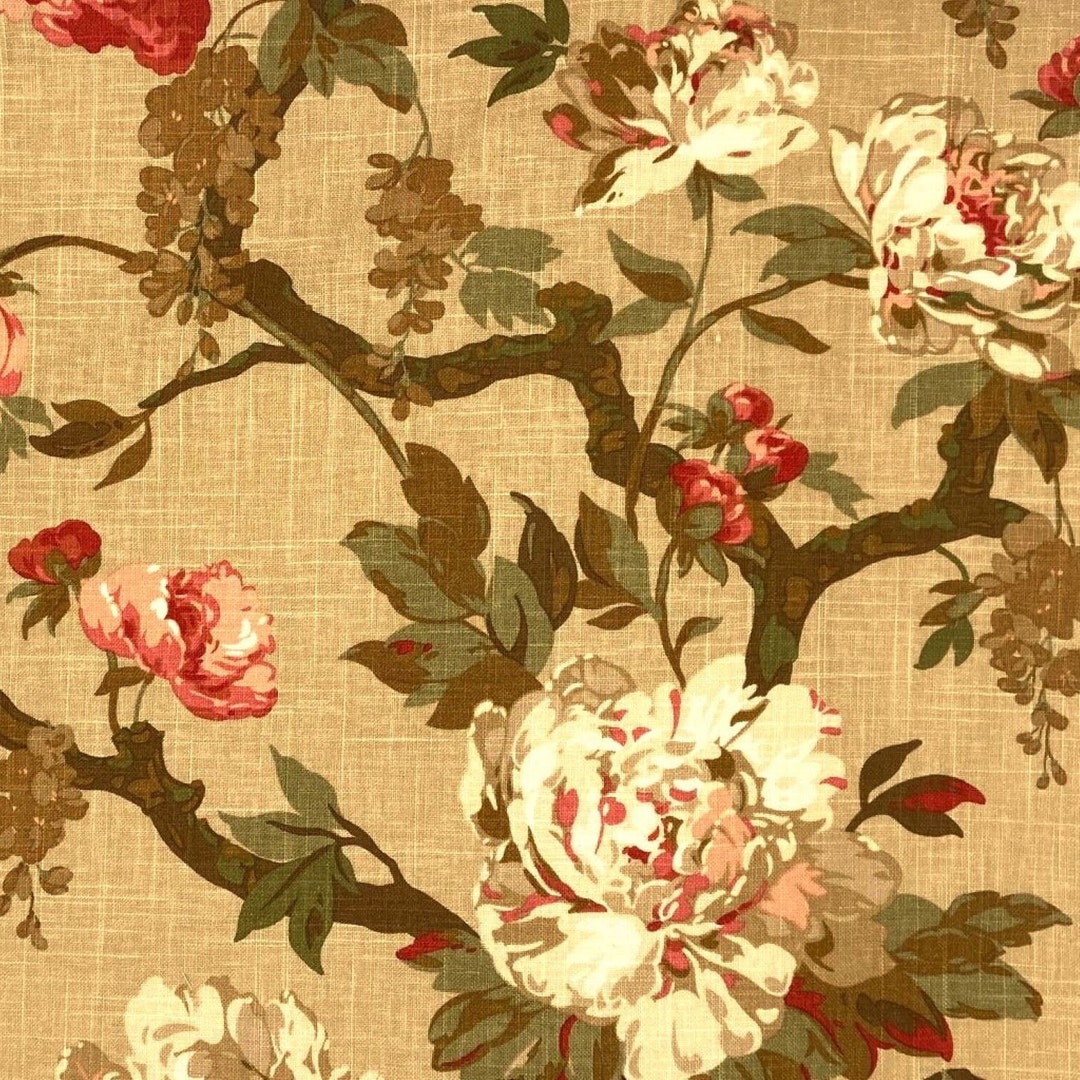 Sheraton Linen Covington SHERATON Floral VINTAGE LINEN Home Decor Drapery Curtain ...