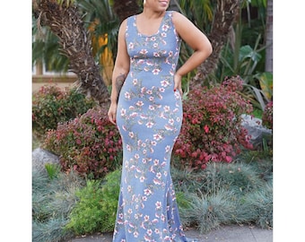ワンピース emboss pattern deep tuck side gather OP Rowena Zippered Sides Add-On PDF Pattern – Knotted Threads