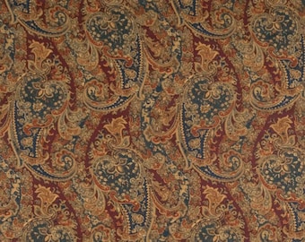 Mill Creek Paisley JEWEL Cotton Drapery Curtain Pillow Fabric - 1.875 Yards