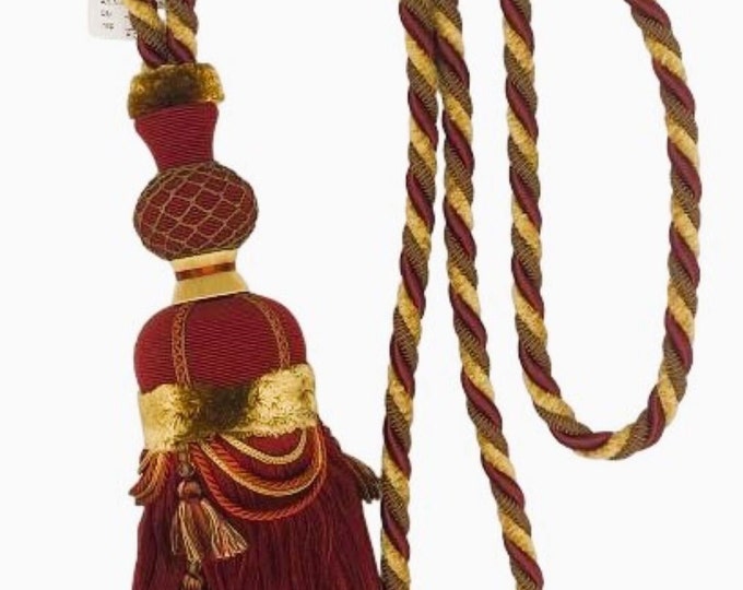 Garnet Red Curtain Ties - Set of 2 main image 1