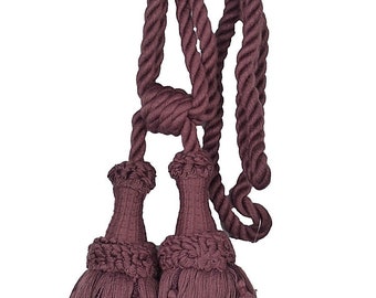 Decorative Drapery Curtain Tassel Tieback - Conso Trims 21919 H12 DUSTY GRAPE PURPLE - Sold by the Piece