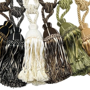 Decorative Drapery Curtain Tassel Tieback - Conso Trims 9130 - Sold by the Piece - 6 Colorways
