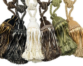 Alzapaños decorativos con borlas para cortinas - Conso Trims 9130 - Se vende por pieza - 6 colores