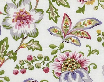 Mill Creek Floral BERRY Home Decor Drapery Curtain Valance Upholstery Pillow Remnant Sewing Material Fabric - 1.375 Yard Piece