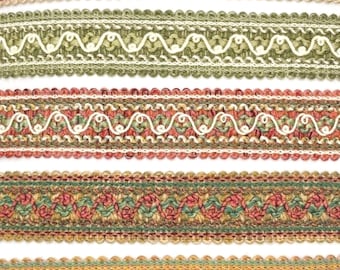 Scroll Gimp Braid Trim, Flat Trimming, Home Decor Crafting Braid, 1.25&quot; Width - Sold by the Yard