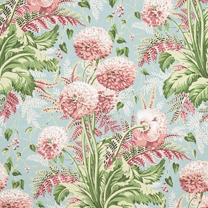 Thibaut Anna French DAHLIA Floral Drapery Upholstery Home Decor Fabric - 6 Colorways - Sold by the Yard