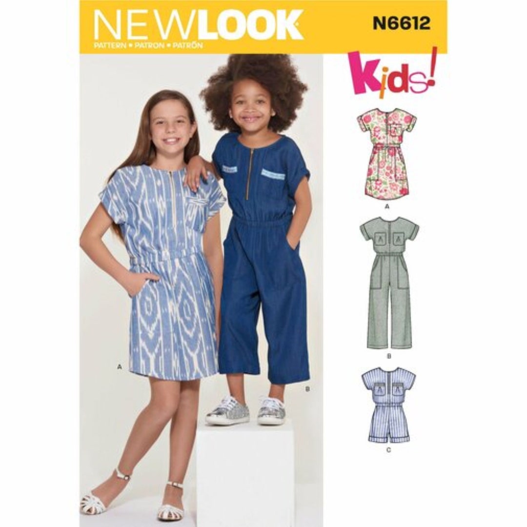NEW LOOK Simplicity Sewing Pattern R10084 N6612, Child Jumpsuit Romper