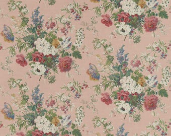 Thibaut Anna French GARDEN CLUB Floral Linen Drapery Pillow Upholstery Fabric - 4 Colorways - Sold by the Yard