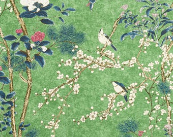 Thibaut KATSURA Floral Toile Drapery Upholstery Home Decor Fabric - 7 Colorways - Sold by the Yard