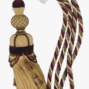 Decorative Drapery Curtain Tassel Tieback - SAND RED GREEN - Sold by the Piece