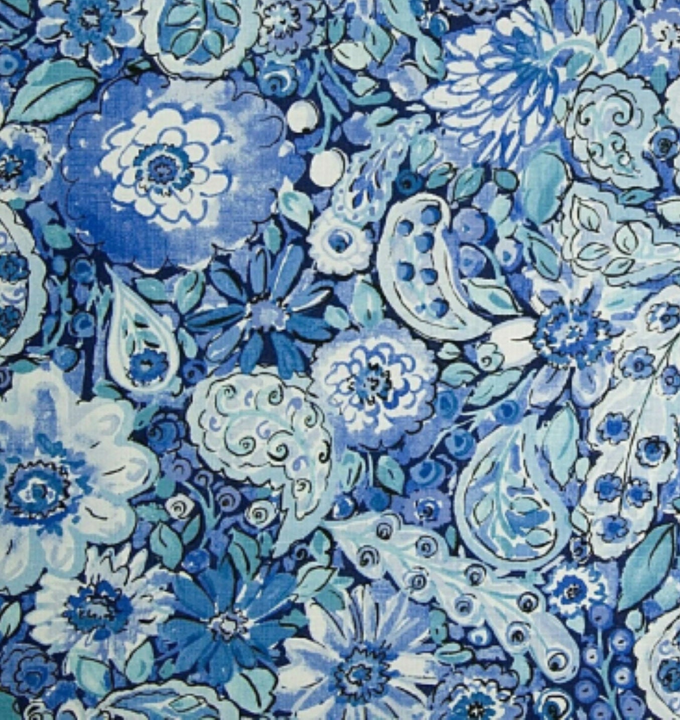 Dena Designs SWEET SUMMER Floral BLUEBERRY Blue Home Decor - Etsy